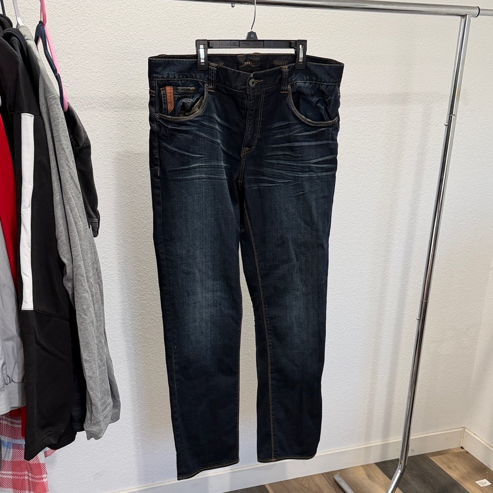 Men's Deep Blue Slim Straight Jeans